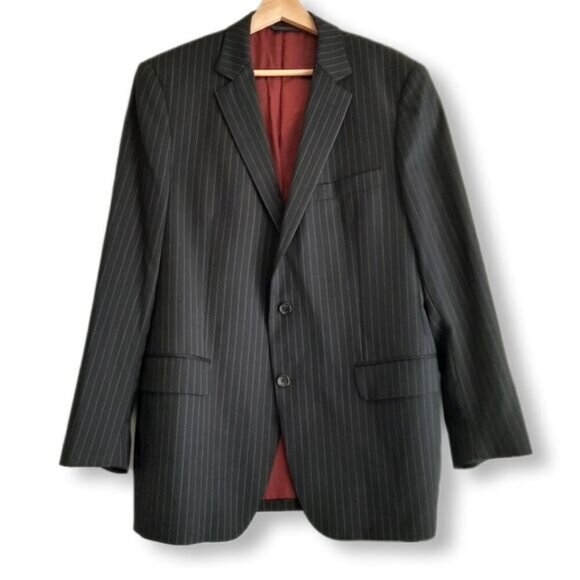 BROOKS BROTHERS Estrato Trabaldo Togna 100% Wool Blazer Pin-Stripe Men's Sz 42 R - Picture 1 of 16